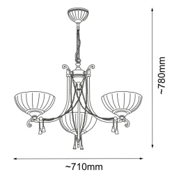 Sklep Kaja Królewska lampa wisząca w stylu retro ANT 8313 GRANADA | Kaja* Randole Tradycyjne