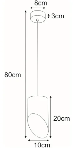 Sklep Kaja Krótka, ścięta tuba na zwisie K-4200 ALU II WHITE | Kaja Oświetlenie biały Store
