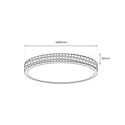 Sklep Kaja Kryształowa lampa sufitowa LED do sypialni ML8499 RONDO | Kaja* Plafony Klasyczne|Plafony Nowoczesne
