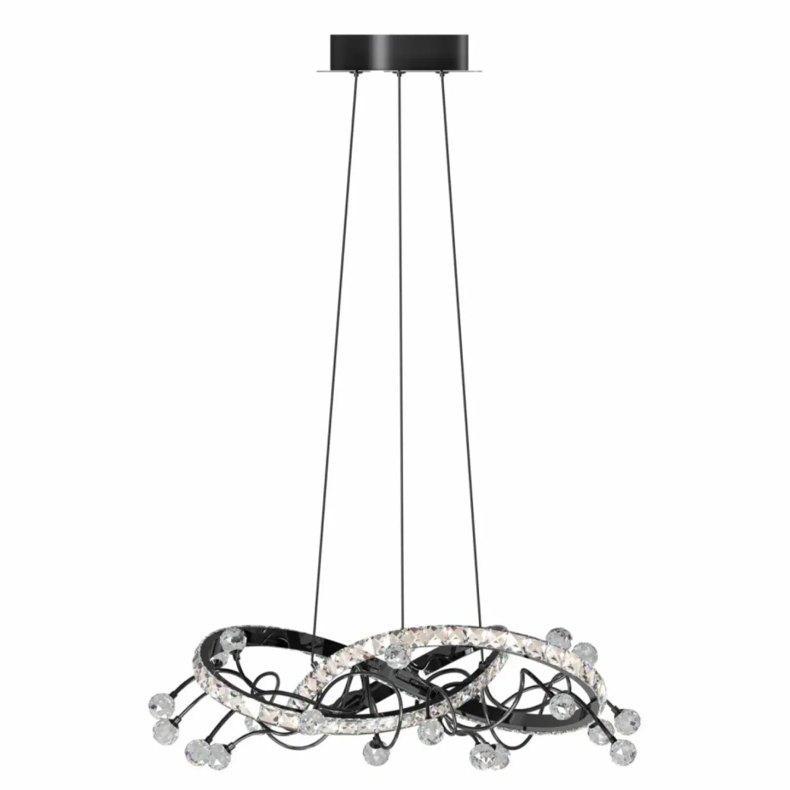 Sklep Kaja Kryształowa lampa wisząca dark glamour MD3481-1S-3BCT MAIA | Kaja Fashion