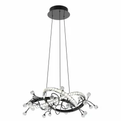 Sklep Kaja Kryształowa lampa wisząca dark glamour MD3481-1S-3BCT MAIA | Kaja Fashion