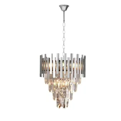 Sklep Kaja Kryształowa lampa wisząca, srebrny łańcuch ML5997 ASPEN II | Kaja Outlet