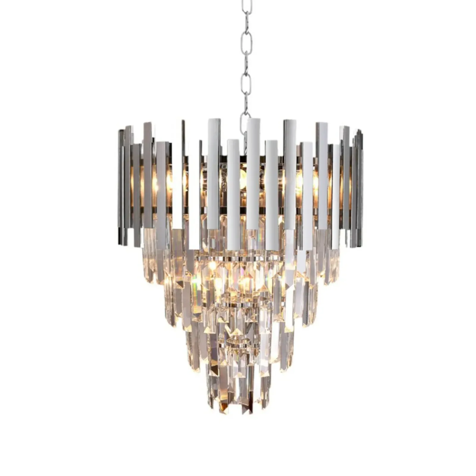 Sklep Kaja Kryształowa lampa wisząca, srebrny łańcuch ML5997 ASPEN II | Kaja Outlet