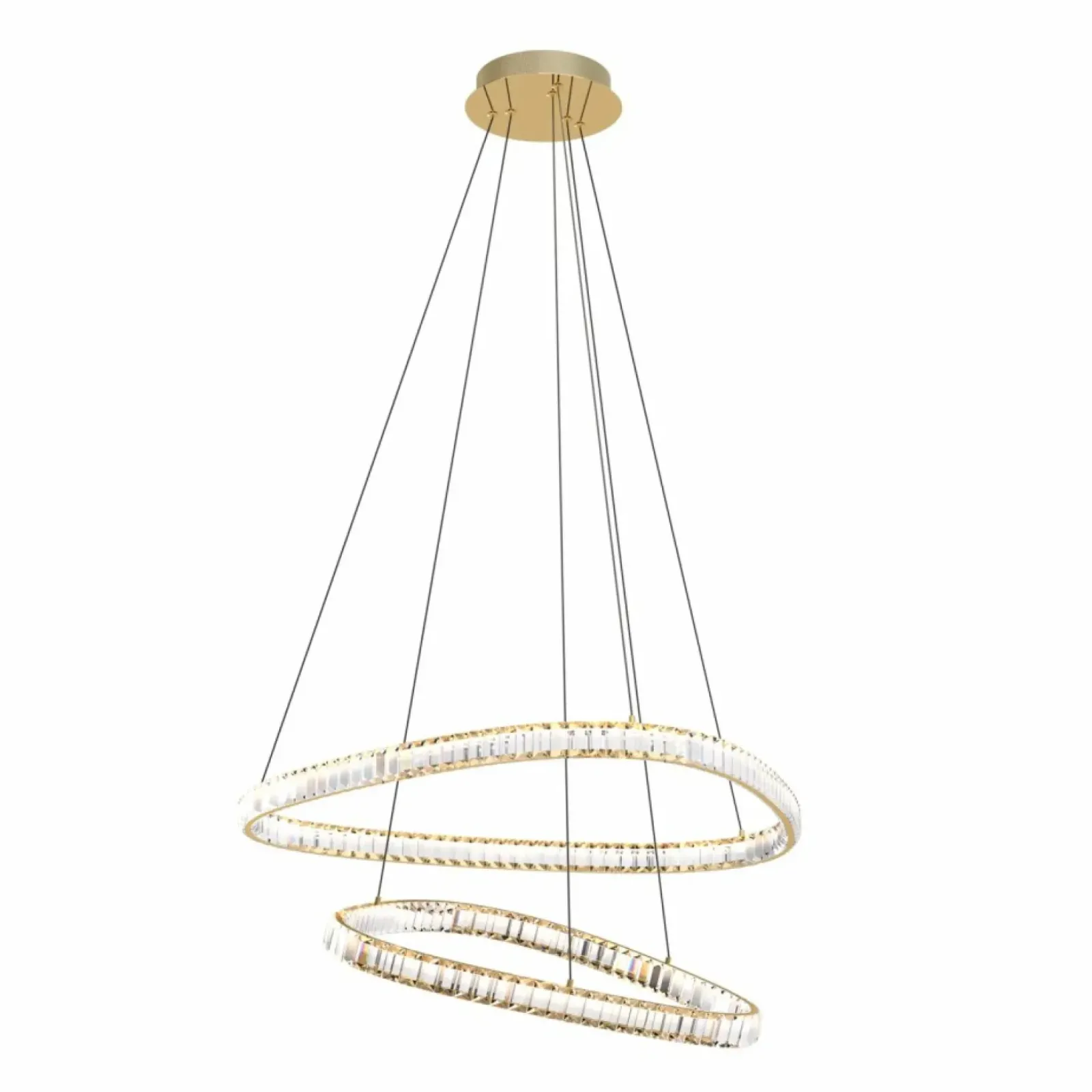 Sklep Kaja Kryształowa, ledowa lampa do salonu MD3169-2-3GT ATHESA | Kaja Flash Sale