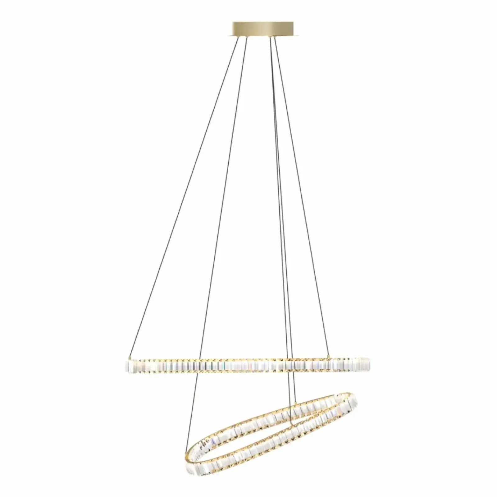 Sklep Kaja Kryształowa, ledowa lampa do salonu MD3169-2-3GT ATHESA | Kaja Flash Sale