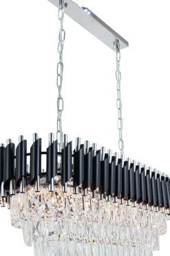 Sklep Kaja Kryształowa, szeroka lampa nad stół 6260/8 8C BL TOLEDO | Kaja Sale