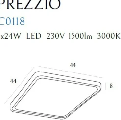 Sklep Kaja Kryształowy plafon LED do sypialni MX C0118 PREZZIO | Kaja Oświetlenie* Lampy Led|Plafony Nowoczesne