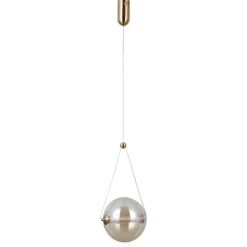 Sklep Kaja Kulista lampa wisząca, bursztynowa PND-34361-M-HBR-AMB z serii RASTIA Store