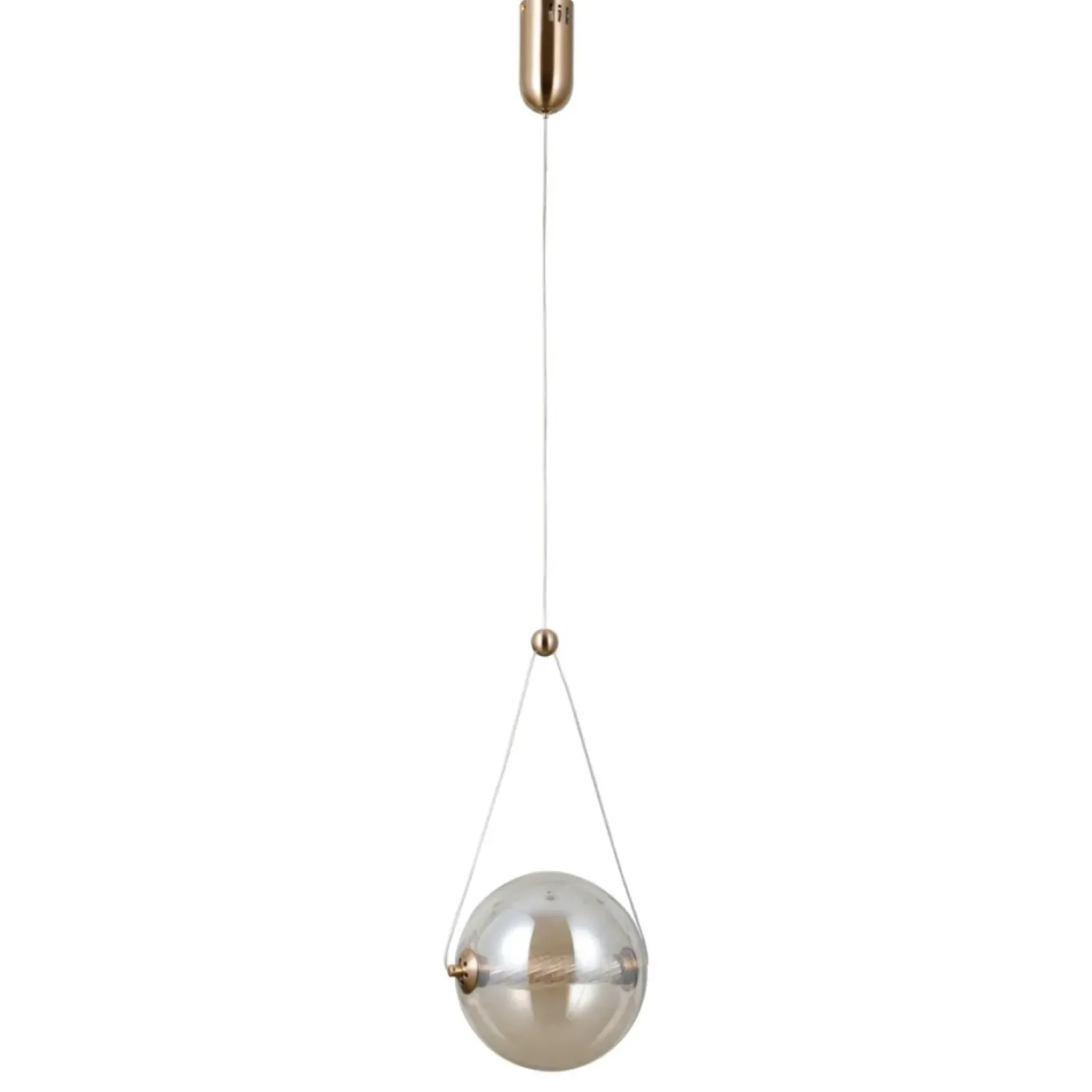 Sklep Kaja Kulista lampa wisząca, bursztynowa PND-34361-M-HBR-AMB z serii RASTIA Store
