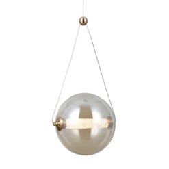 Sklep Kaja Kulista lampa wisząca, bursztynowa PND-34361-M-HBR-AMB z serii RASTIA Store