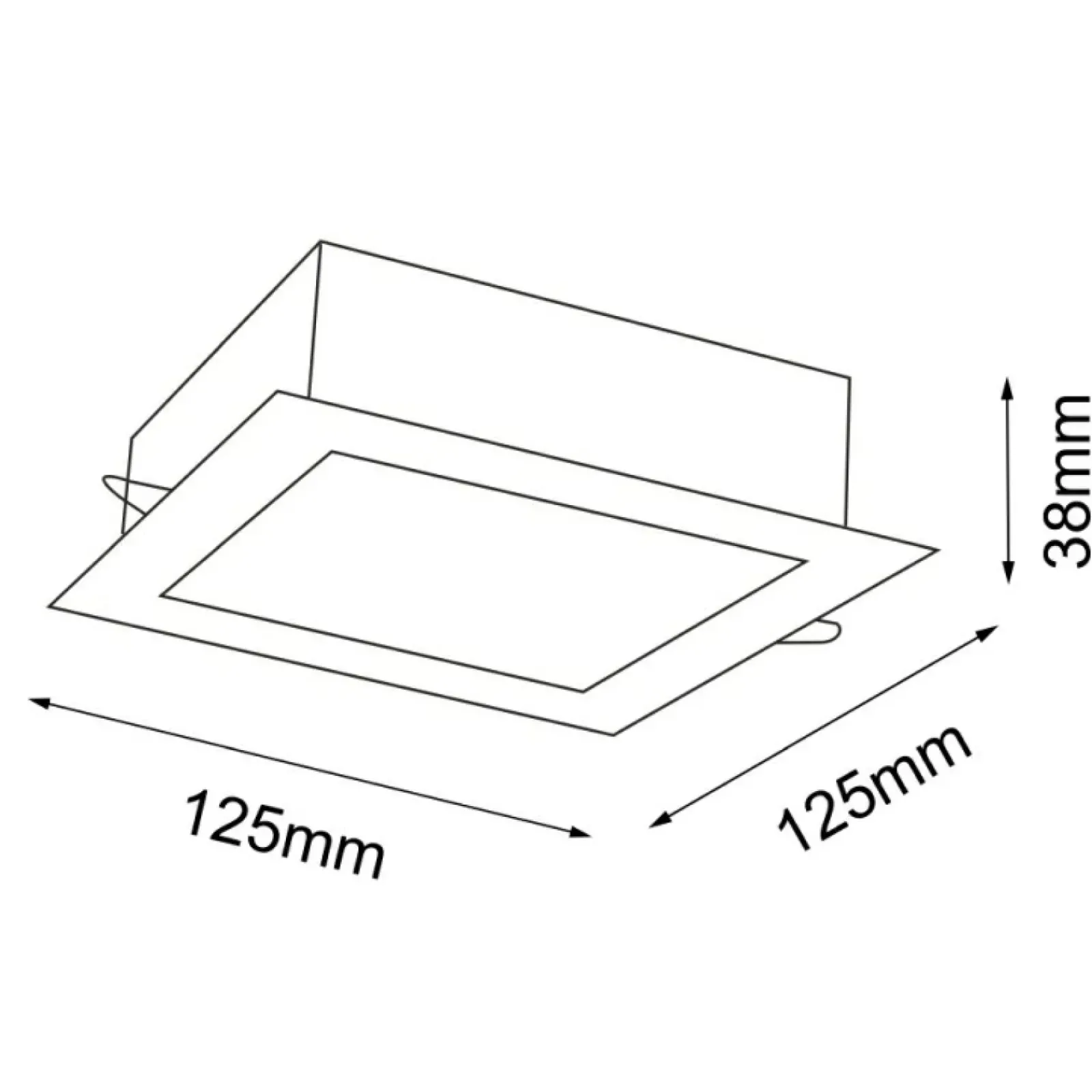 Sklep Kaja Kwadratowa lampa podtynkowa LED IP44 4000K ANT 8581 z serii TOTTO* Lampy Led|Lampy Do Łazienki