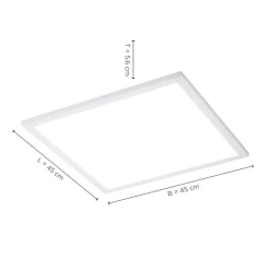Sklep Kaja Kwadratowa lampa sufitowa LED z pilotem 14531-16 z serii FLAT | Kaja biały Flash Sale