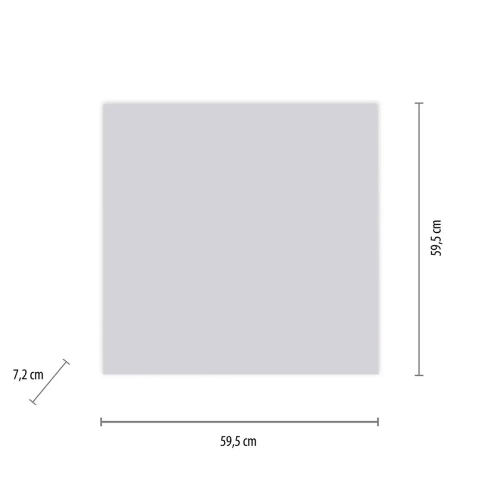 Sklep Kaja Kwadratowy, duży plafon LED 60 cm z regulacją 15552-16 z serii CANVAS biały Store