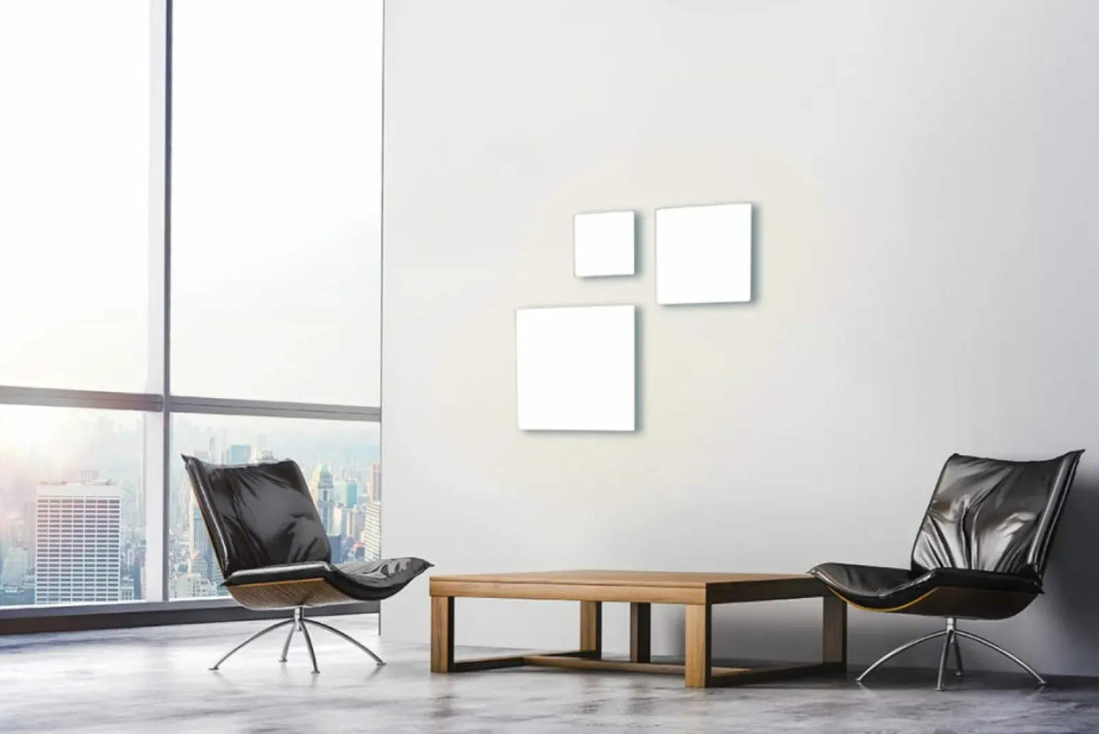 Sklep Kaja Kwadratowy, duży plafon LED 60 cm z regulacją 15552-16 z serii CANVAS biały Store