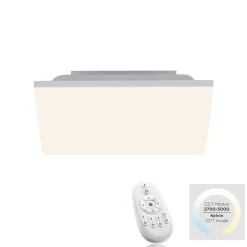 Sklep Kaja Kwadratowy minimalistyczny plafon z pilotem 15550-16 z serii CANVAS biały Cheap