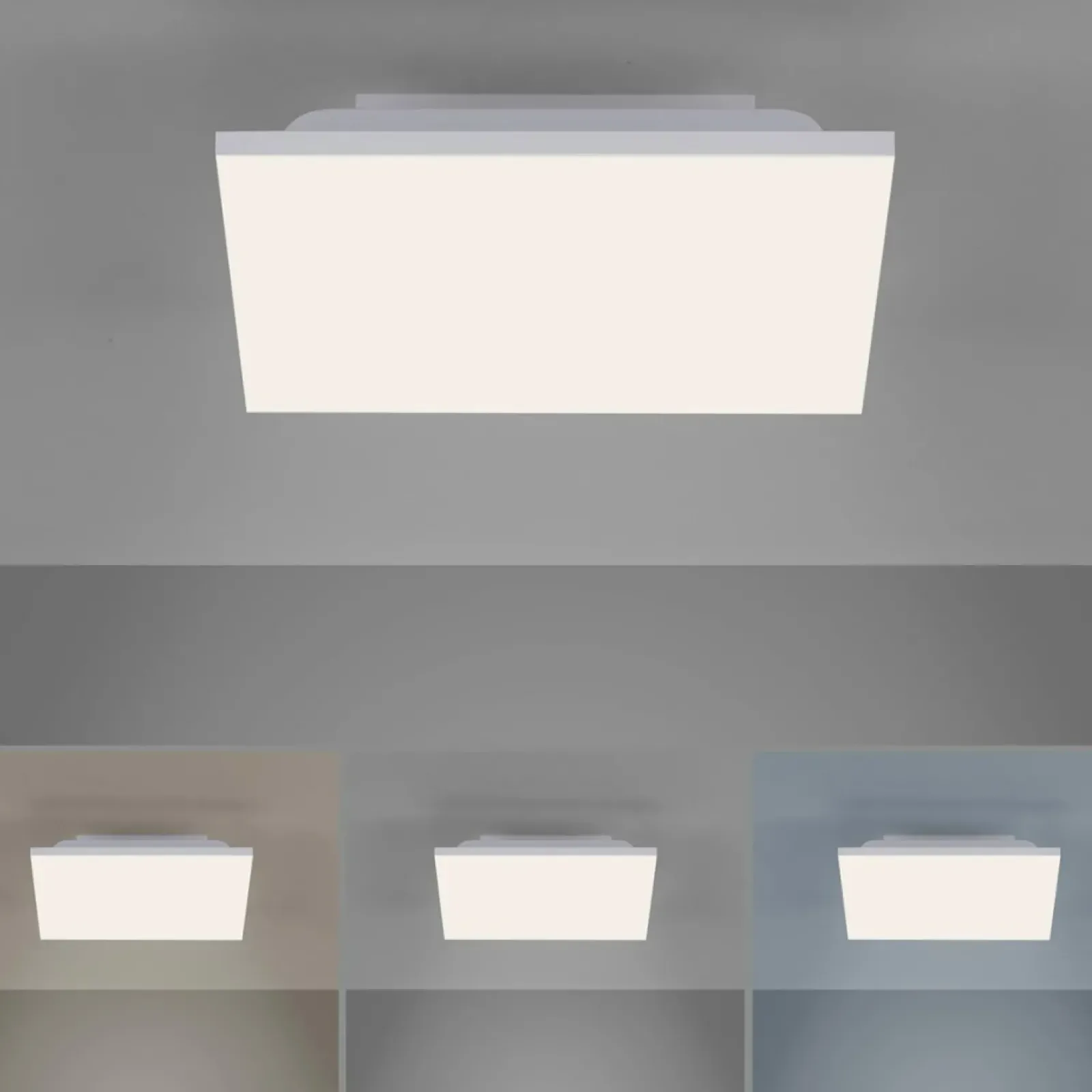 Sklep Kaja Kwadratowy minimalistyczny plafon z pilotem 15550-16 z serii CANVAS biały Cheap