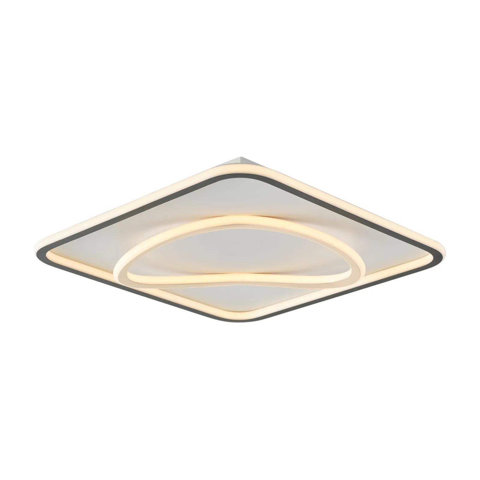Sklep Kaja Kwadratowy plafon LED do salonu MX3889-1B-3BGT LENS | Kaja Oświetlenie* Plafony Nowoczesne|Lampy Led