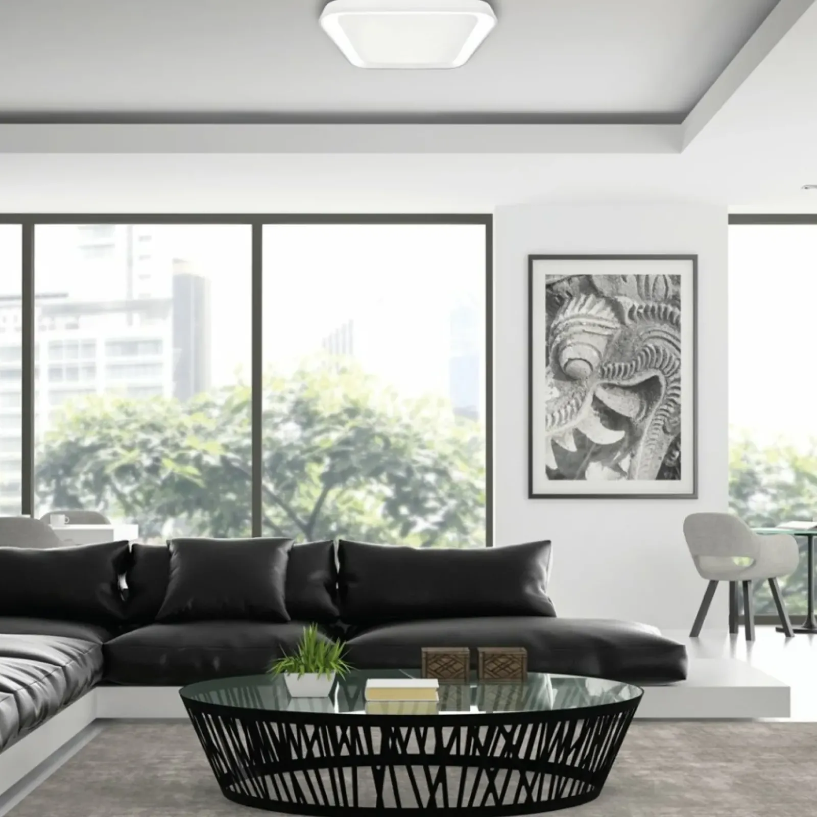 Sklep Kaja Kwadratowy plafon ledowy, moc 38W ML7928 z serii QUADRO | Kaja Oświetlenie* Lampy Led|Plafony Nowoczesne