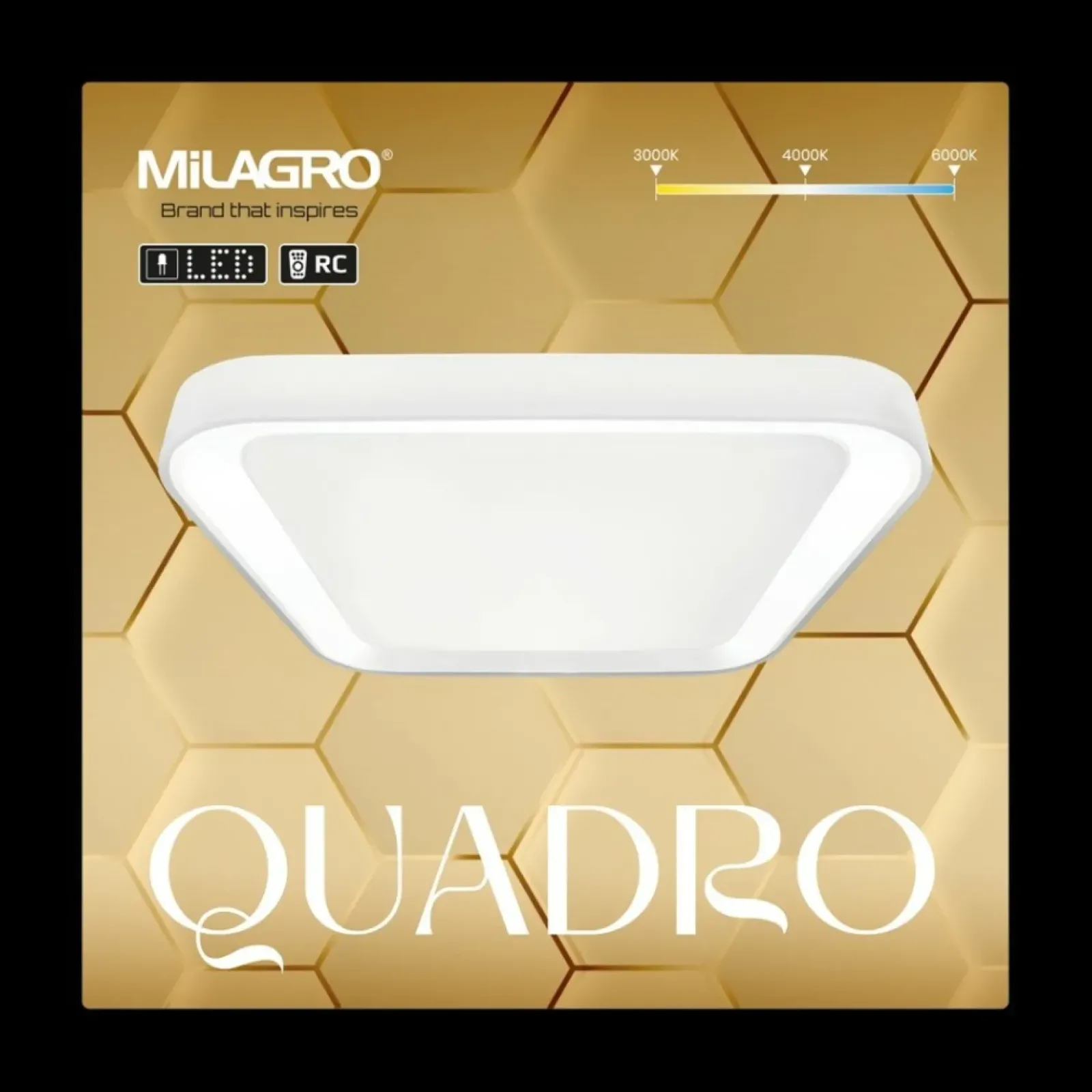 Sklep Kaja Kwadratowy plafon ledowy, moc 38W ML7928 z serii QUADRO | Kaja Oświetlenie* Lampy Led|Plafony Nowoczesne