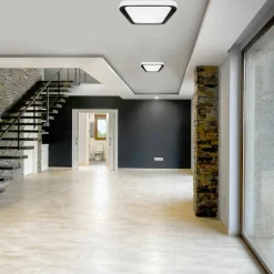 Sklep Kaja Kwadratowy plafon sufitowy, biało-czarny ML7929 z serii QUADRO | Kaja Oświetleni* Plafony Nowoczesne|Lampy Led