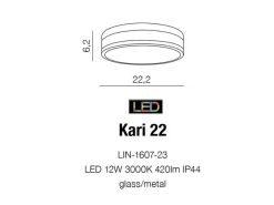 Sklep Kaja Lampa łazienkowa plafon natynkowy LED okrągły AZ4257 z serii KA* Lampy Do Łazienki|Plafony Klasyczne