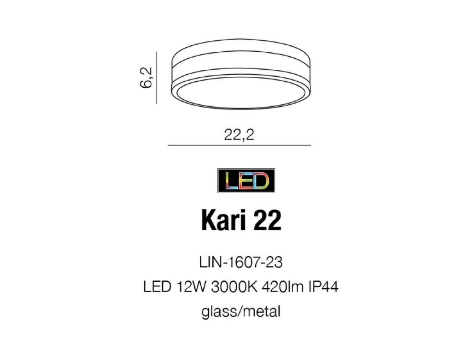 Sklep Kaja Lampa łazienkowa plafon natynkowy LED okrągły AZ4257 z serii KA* Lampy Do Łazienki|Plafony Klasyczne