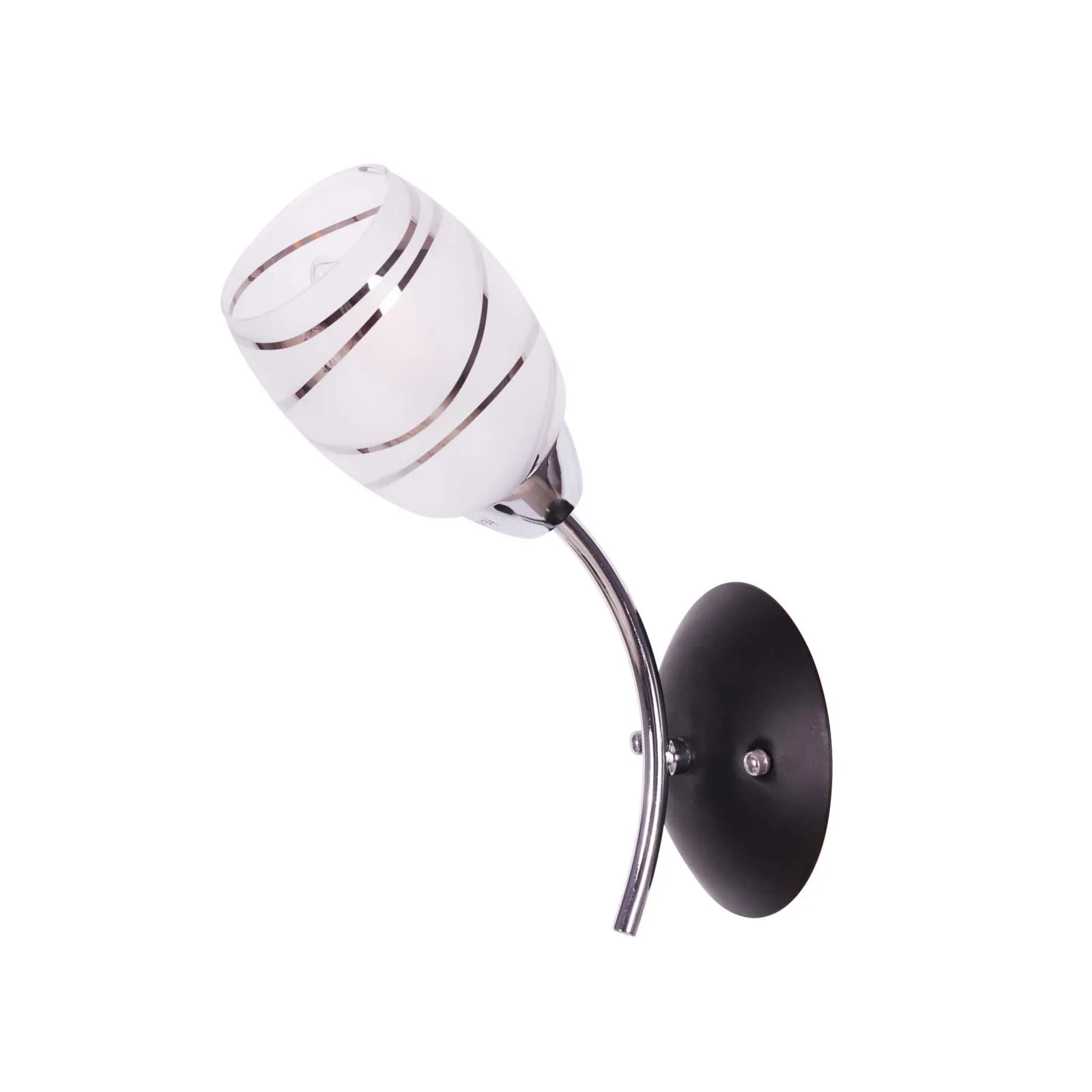 Sklep Kaja Lampa ścienna imitująca kwiat K-JSL-6093/1W CHR XENA | Kaja* Kinkiety Tradycyjne|Kinkiety Ze Szklanym Kloszem