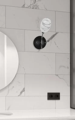 Sklep Kaja Lampa ścienna imitująca kwiat K-JSL-6093/1W CHR XENA | Kaja* Kinkiety Tradycyjne|Kinkiety Ze Szklanym Kloszem