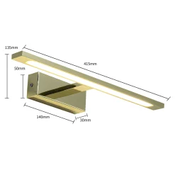 Sklep Kaja Lampa ścienna LED złota, łazienkowa GS-LWB-12W GOLD ISLA | Kaja* Lampy Led