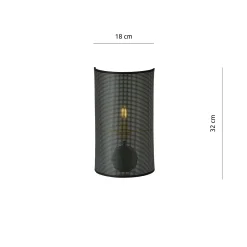 Sklep Kaja Lampa ścienna typu półplafon, czarny kinkiet 1148/K1 ASTON | Kaja* Kinkiety Tradycyjne
