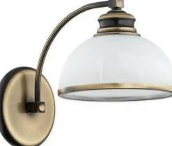 Sklep Kaja Lampa ścienna w kolorze patyny, z kloszem O3180 K1 PAT z serii PELION* Kinkiety Tradycyjne