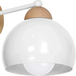 Sklep Kaja Lampa ścienna z drewnianymi elementami, do salonu MLP6420 z serii DAMA | Kaja Oś* Kinkiety Tradycyjne