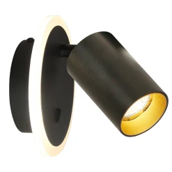 Sklep Kaja Lampa ścienna z dwoma światłami LED+GU10 LP-0612/1WS BK PARMA | Kaja* Lampy Led