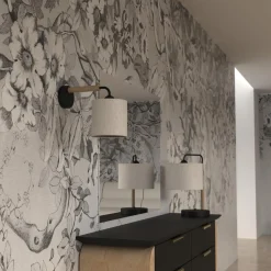 Sklep Kaja Lampa ścienna z szarym, wąskim abażurem MLP7450 z serii ATLANTA | Kaja Oświetlen* Kinkiety Tradycyjne