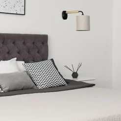 Sklep Kaja Lampa ścienna z szarym, wąskim abażurem MLP7450 z serii ATLANTA | Kaja Oświetlen* Kinkiety Tradycyjne