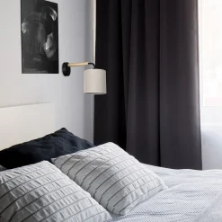 Sklep Kaja Lampa ścienna z szarym, wąskim abażurem MLP7450 z serii ATLANTA | Kaja Oświetlen* Kinkiety Tradycyjne