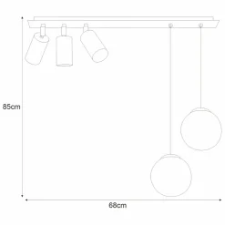 Sklep Kaja Lampa łącząca nowoczesne tuby i klasyczne klosze K-4138 | Kaja Store