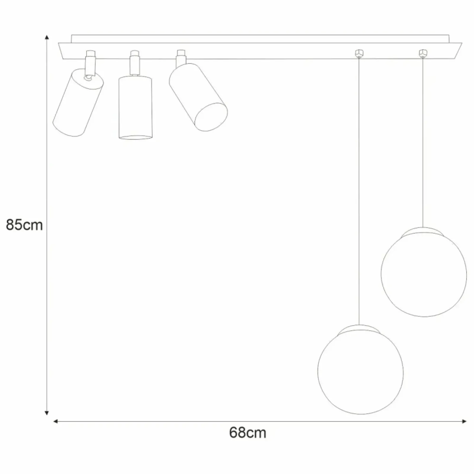 Sklep Kaja Lampa łącząca nowoczesne tuby i klasyczne klosze K-4138 | Kaja Store