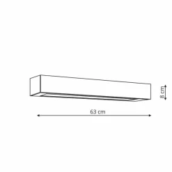 Sklep Kaja Lampa do korytarza 63cm LP-7001/1C BK-63 18/4 IBROS | Kaja Oświetlenie Fashion