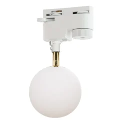 Sklep Kaja Lampa do szyny natynkowej, biała kula ZM 9050WH SZ.JEDNOOBWODOWA* Szynoprzewody Natynkowe