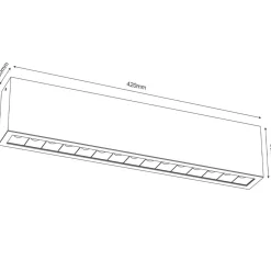 Sklep Kaja Lampa do wąskiego pomieszczenia 9x42cm LED 4000K ANT 1048 A-GLARE* Lampy Led