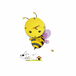Sklep Kaja Lampa dziecięca na ścianę z zegarkiem ML145 BEE | Kaja Oświetlenie* Lampy Led