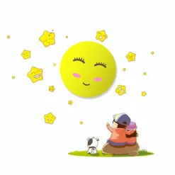 Sklep Kaja Lampa dziecięca ze światłem LED i naklejkami ML062 SUN | Kaja* Lampy Led