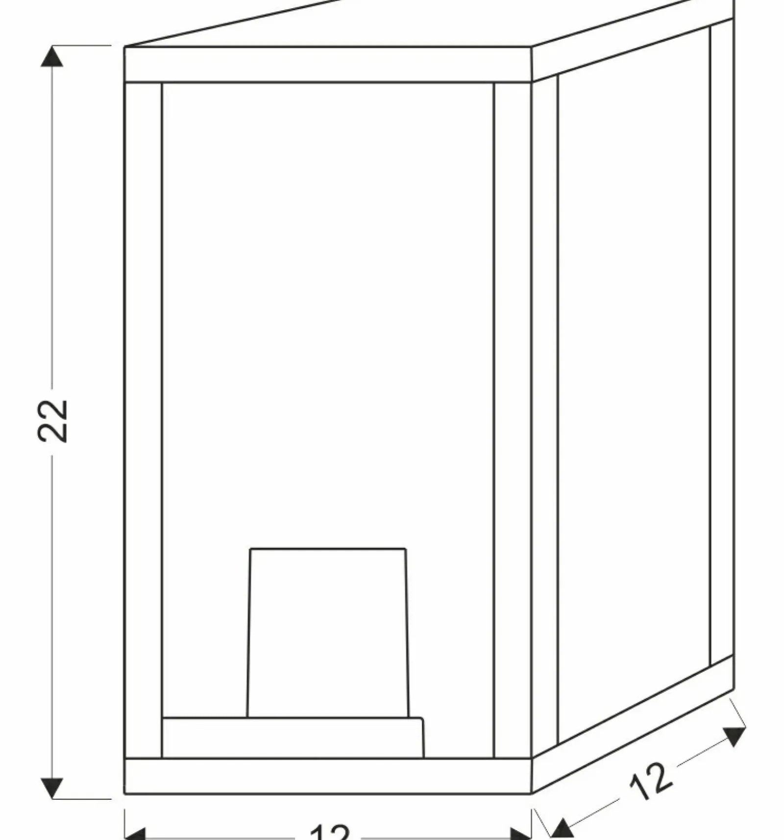 Sklep Kaja Lampa elewacyjna, geometryczna kostka 21-32270 HOYA | Kaja Oświetlenie* Kinkiety Ogrodowe