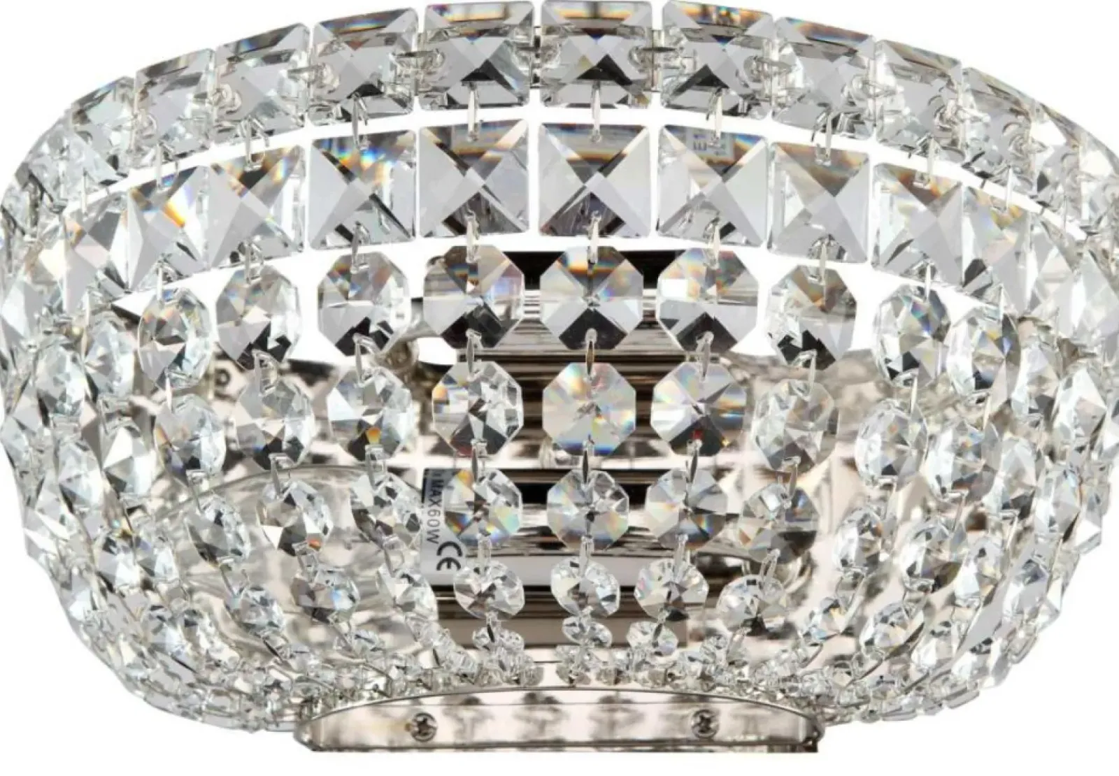 Sklep Kaja Lampa glamour z kryształkami DIA100-WL-02-N BASFOR | Kaja Oświetlenie* Kinkiety Tradycyjne
