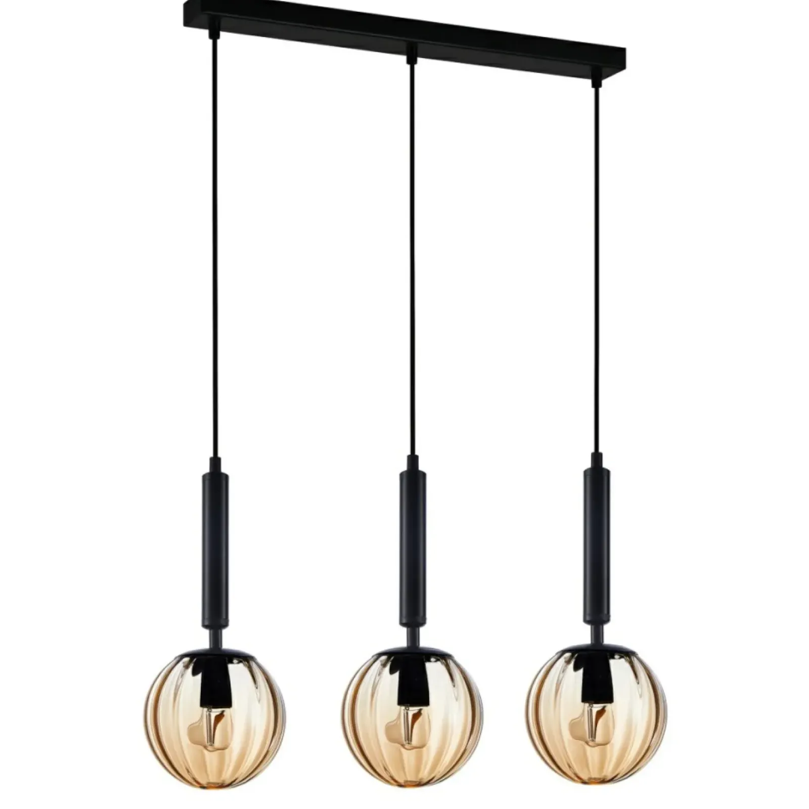 Sklep Kaja Lampa idealna do jadalni PND-2324-3L BK+AMB RAVENA | Kaja Oświetlenie Sale