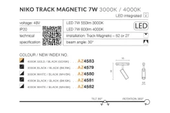 Sklep Kaja Lampa LED do szyny 1-fazowej magnetycznej AZ4581 NIKO | Kaja* Szynoprzewody Podtynkowe|Szynoprzewody Natynkowe