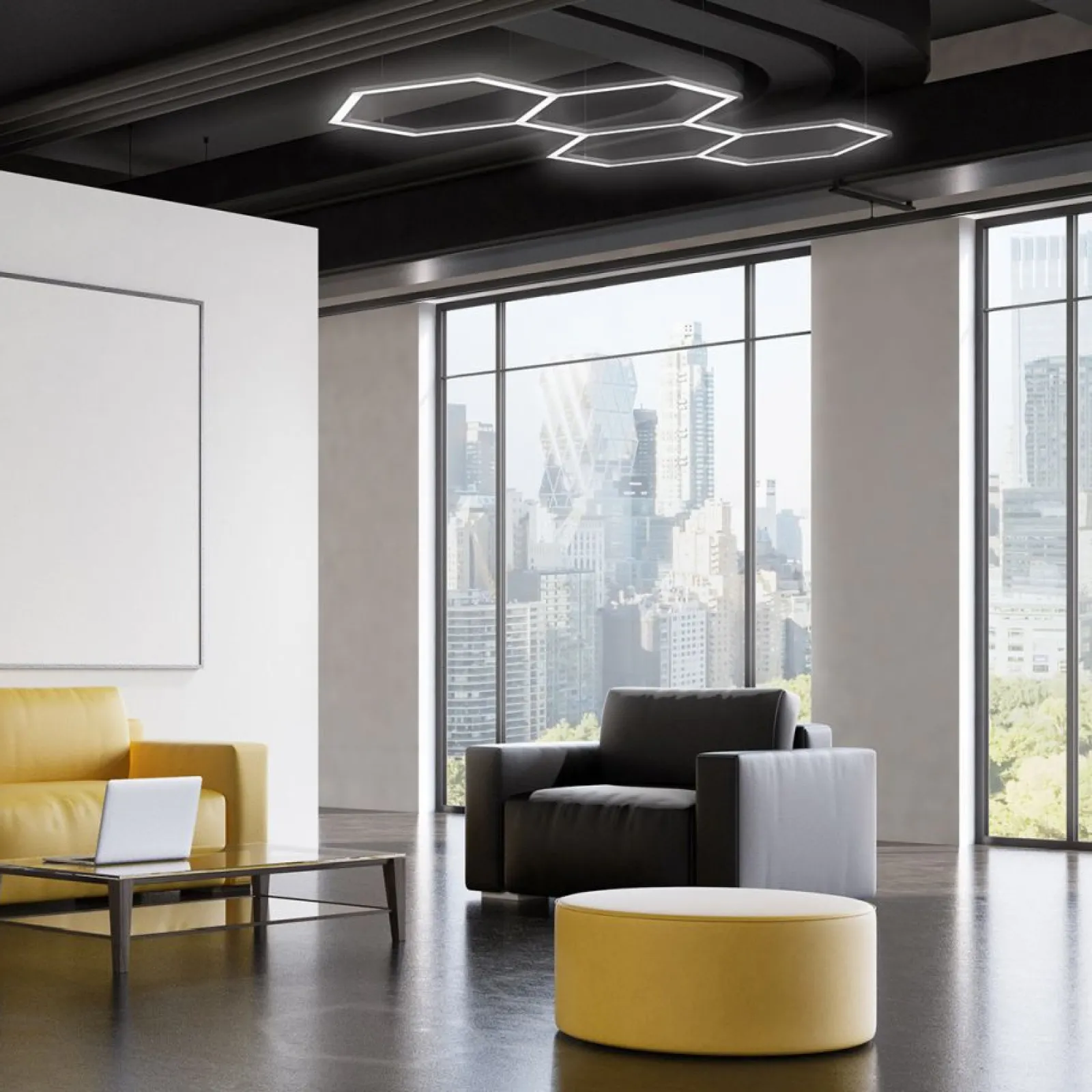 Sklep Kaja Lampa LED na sufit i ścianę LP-0109/2C 4K GEOMETRIC SYSTEM | Kaja* Plafony Nowoczesne|Lampy Led