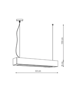 Sklep Kaja Lampa LED nad stół 4000K LP-7001/1P 20 BK-63 18/4 IBROS | Kaja Best