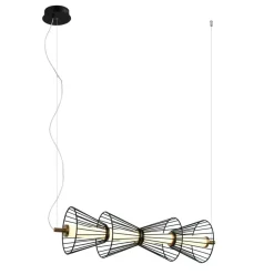 Sklep Kaja Lampa LED z drucianym zdobieniem PND-63849-4-BK SANKE | Kaja Flash Sale
